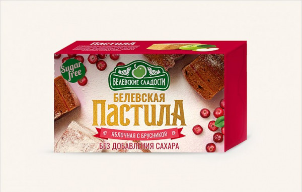 №2 Пастила  200г диетическая с КЛЮКВОЙ, НОВЫЙ ФОРМАТ (4*50г)    в Воркуте