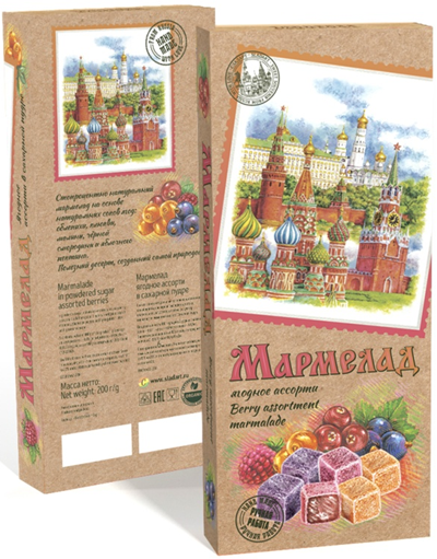  Сладарт Мармелад Ассорти ягодное в сахарной пудре, 200г    в Воркуте